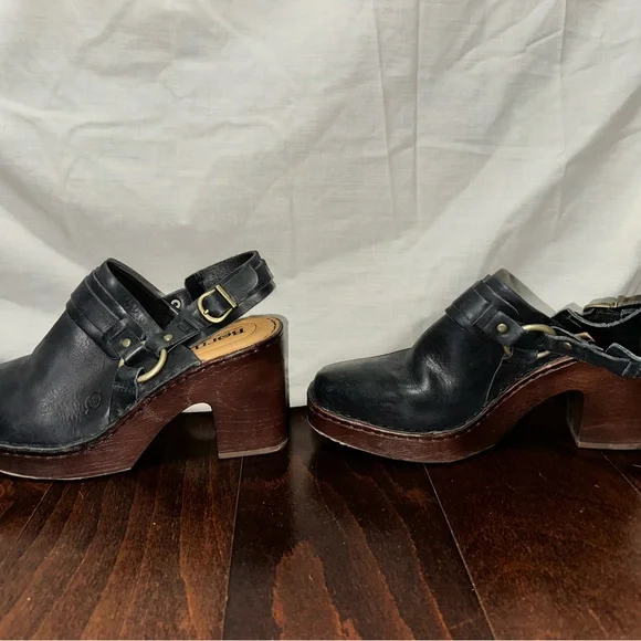 Born Hudson Slingback Clogs | black real leather - Picture 3 of 16